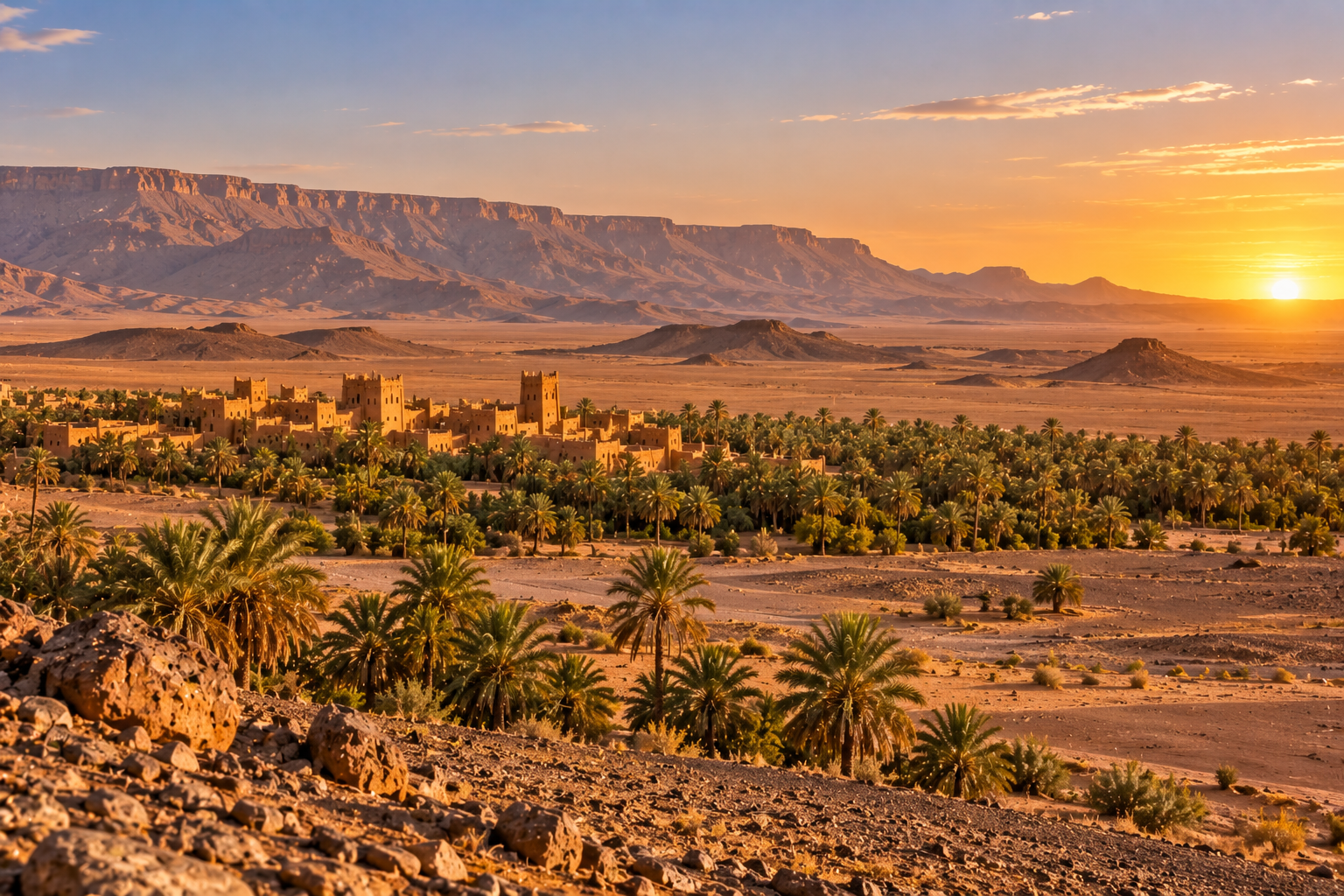 Desert landscape, Erfoud, Morocco