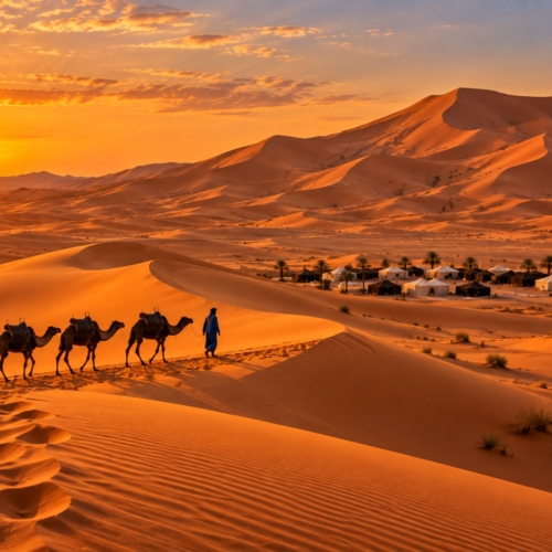 Erg Chebbi dunes, Merzouga, Sahara Desert, Morocco