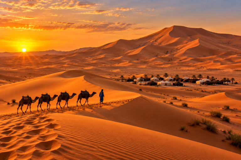 Erg Chebbi dunes, Merzouga, Sahara Desert, Morocco