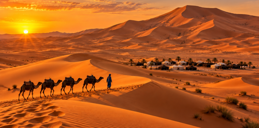 Erg Chebbi dunes, Merzouga, Sahara Desert, Morocco