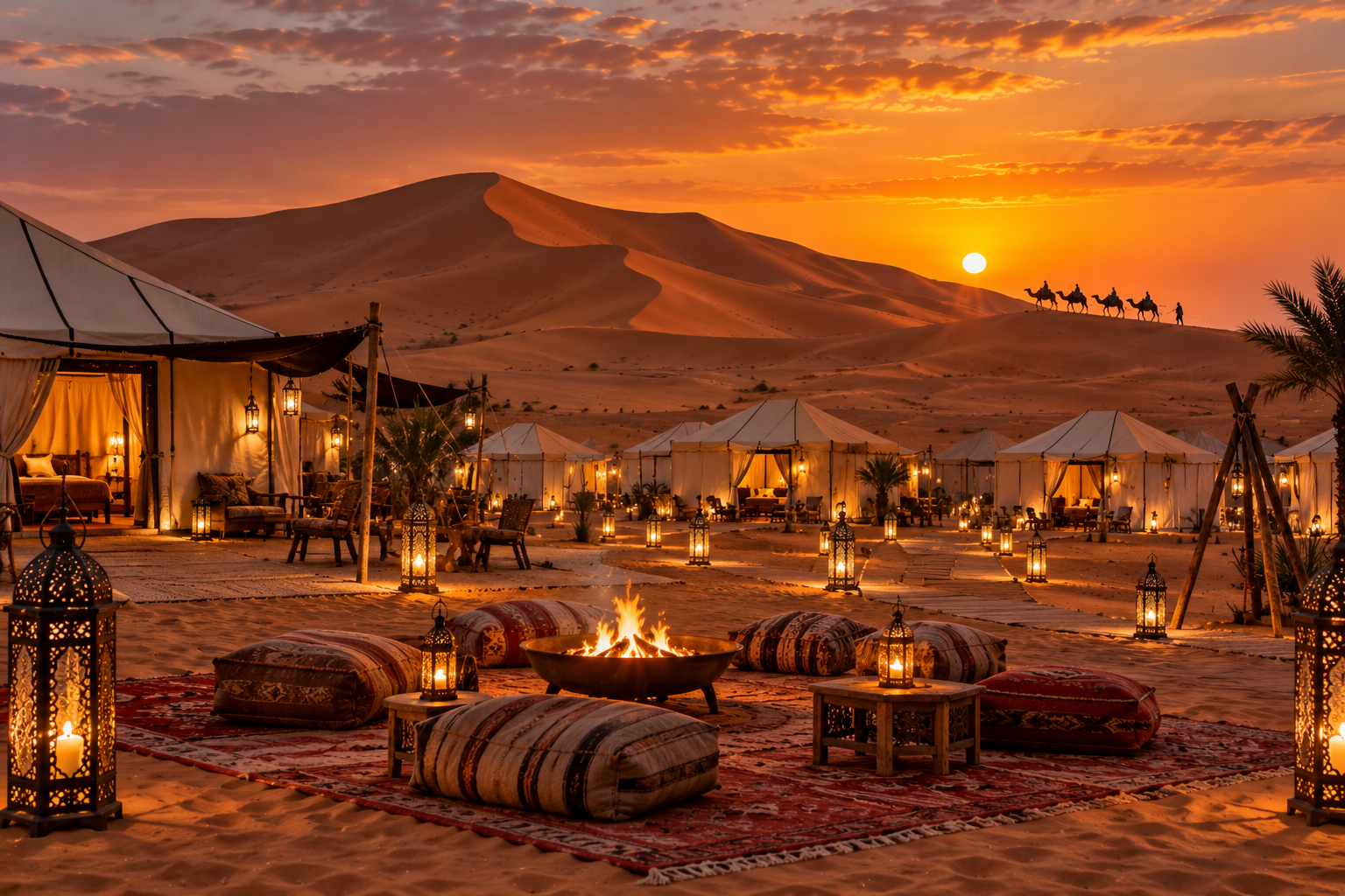 Sahara desert camp, Morocco