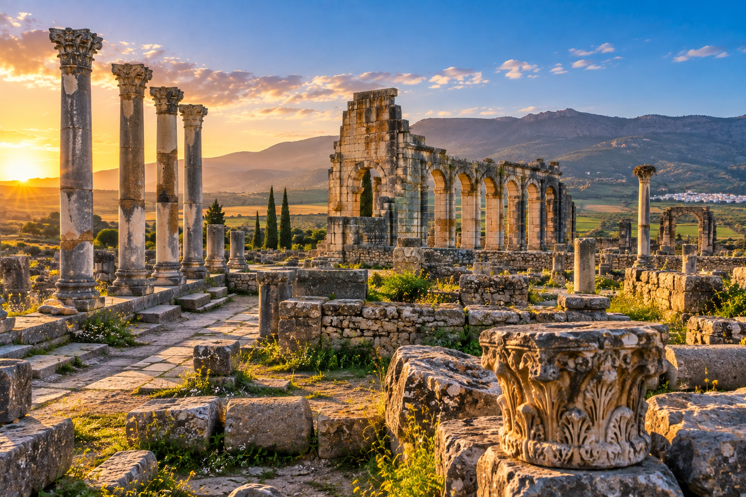 Roman ruins at Volubilis, Morocco